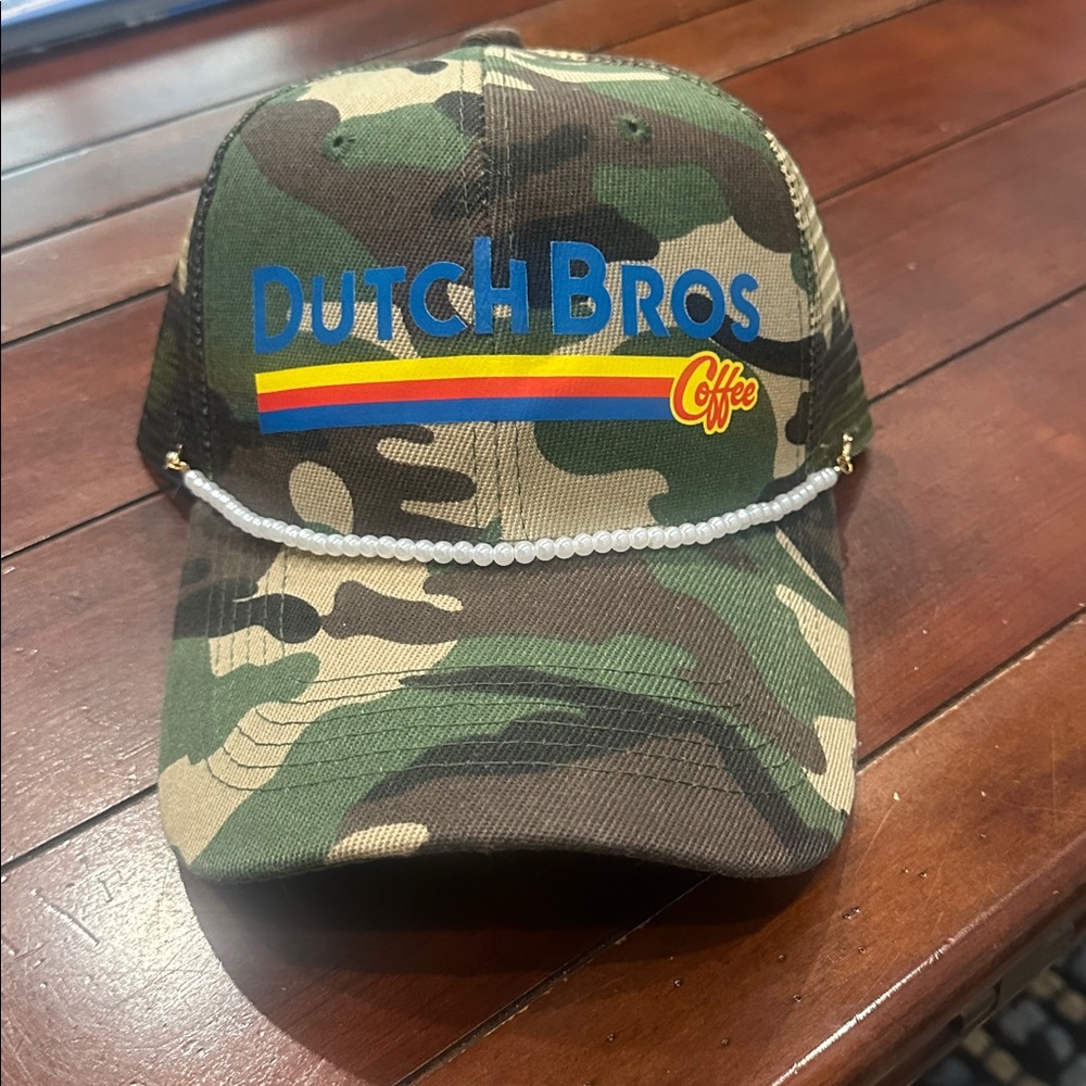 Coffee logo Camouflage Hat with Beaded Band